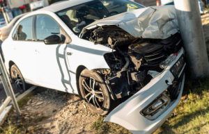 Sacramento Driver Injured after Crash at Fruitridge Rd, 57th St car crashed into light pole