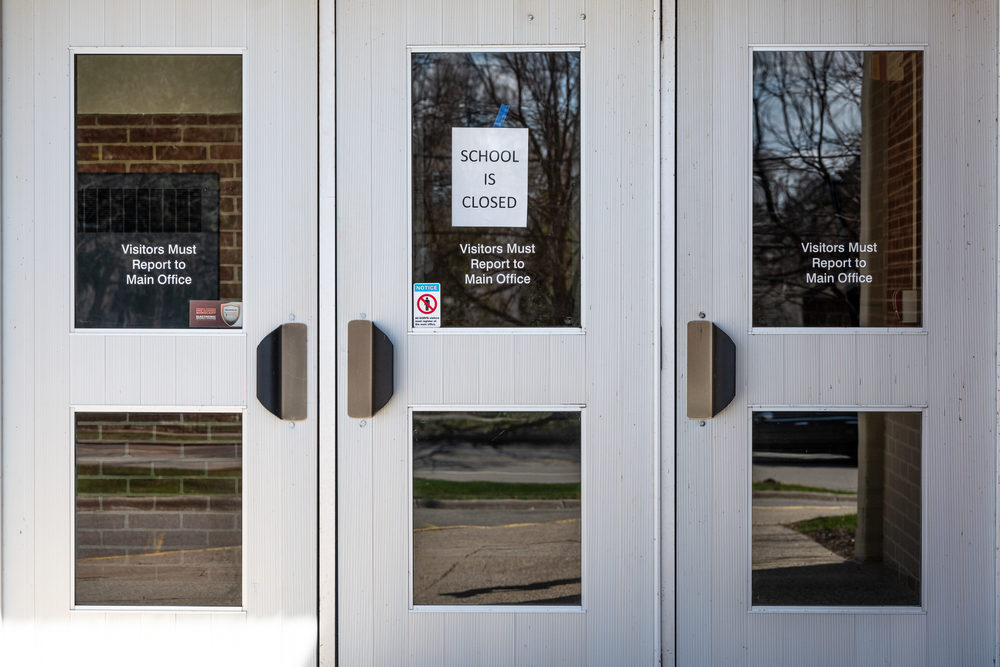ABM Ministries’ Lighthouse Christian Academy Closes Doors Amid Series of Abuse Allegations A "school closed" notice at the entrance of a public school in Michigan.