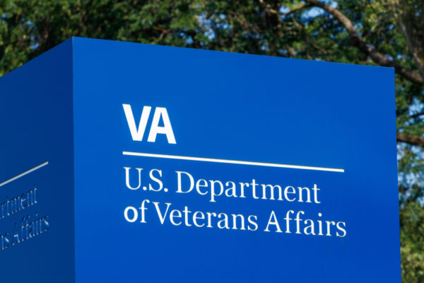 Signage and logo of the U.S. Department of Veterans Affairs