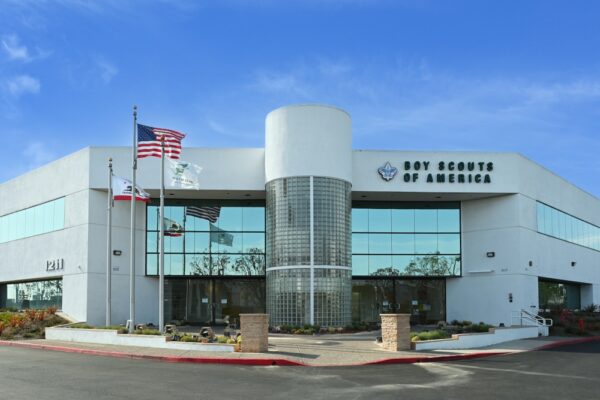 facade of the Boy Scouts of America building in Santa Ana, CA