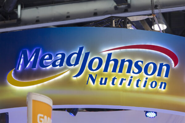 Mead Johnson Nutrition sign, founded in 1905, is a manufacturer of infant formula.