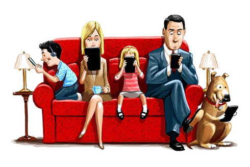 Texting Family
